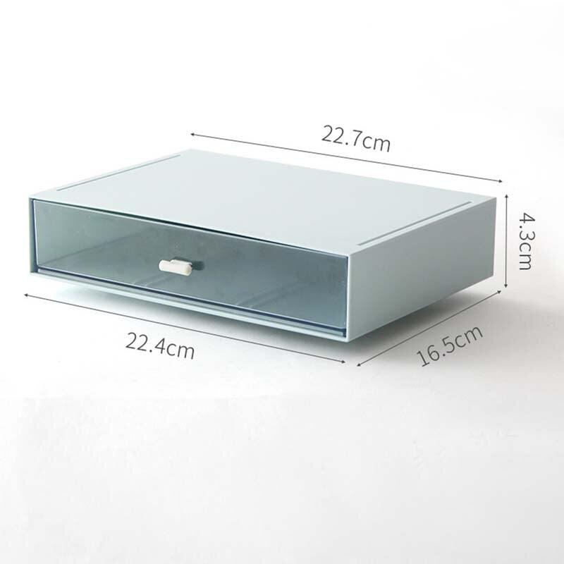 Lisslune | Slim stackable white plastic desk organizer for maximum efficiency at the workplace