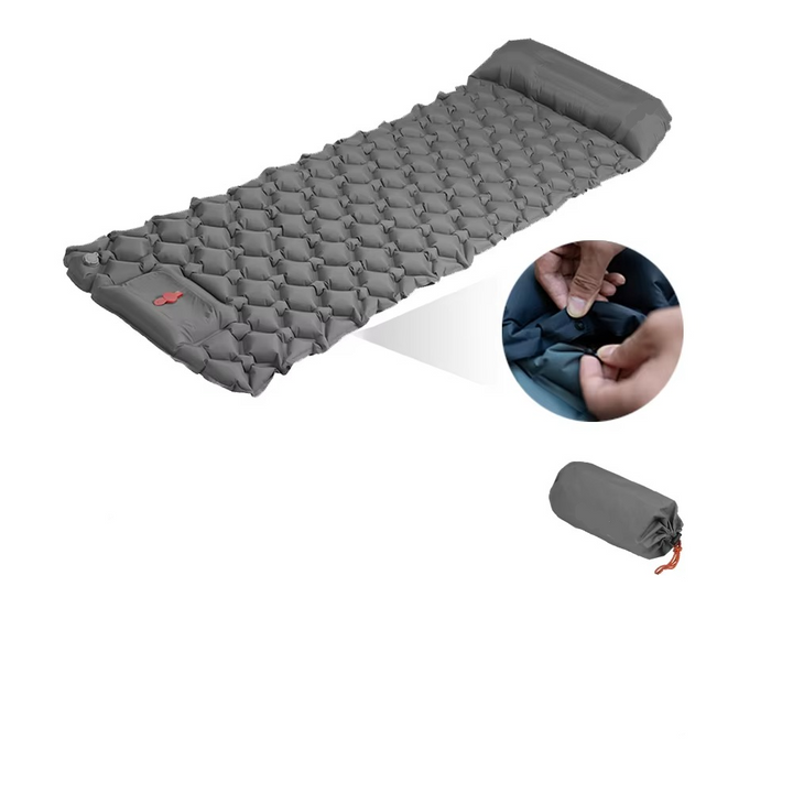 Lisslune | Inflatable Camping Sleeping Pad with Built-In Pillow for Hiking