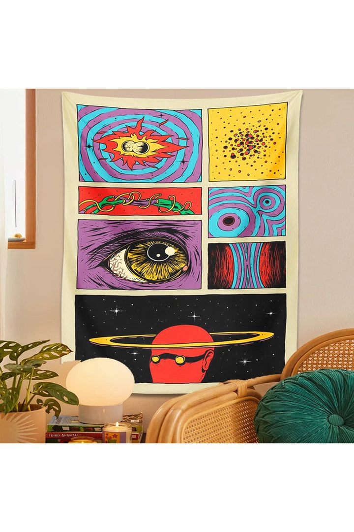 Lisslune | Cartoon Psychedelic Wall Tapestry