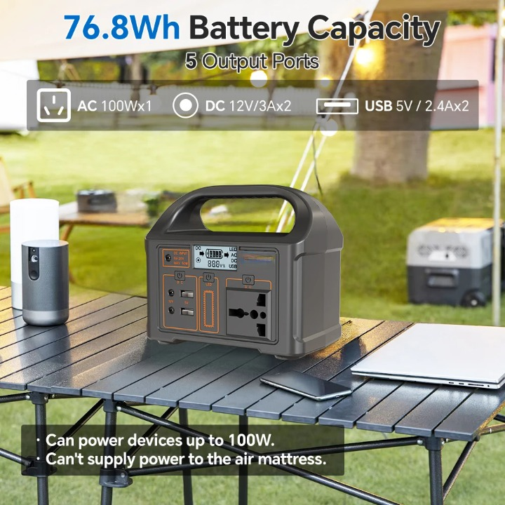 Lisslune | 100W 24,000mAh Portable Power Station with LiFePO4 Battery – PowerGo