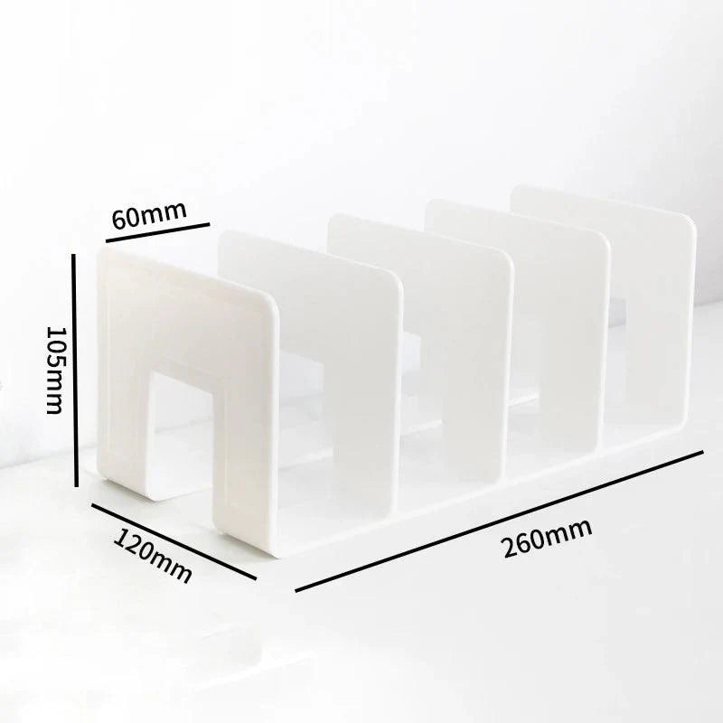 Lisslune | 4-Section Multifunctional Book Stand Organizer for Optimized Workspace Storage