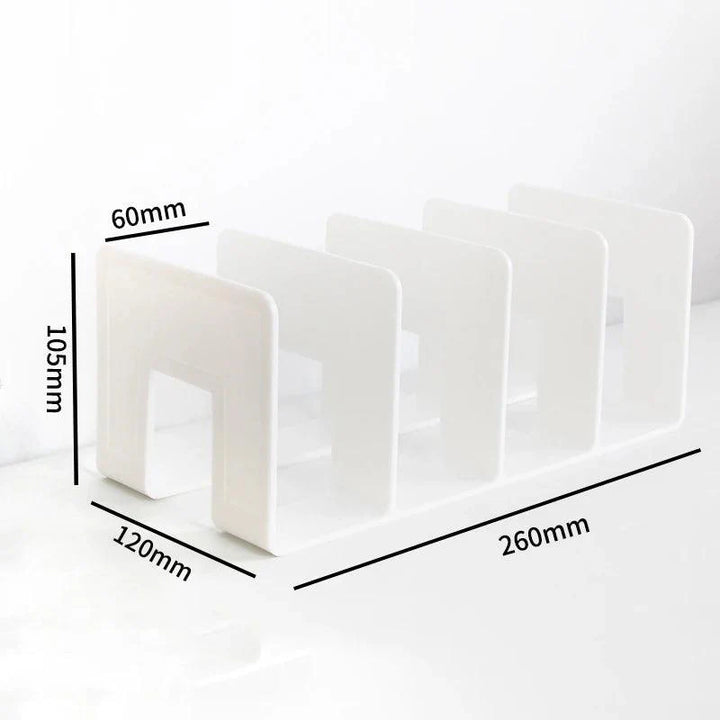 Lisslune | 4-Section Multifunctional Book Stand Organizer for Optimized Workspace Storage