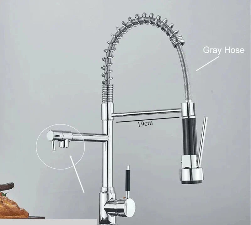 Lisslune | NickelPivot - 360° Rotating Kitchen Tap