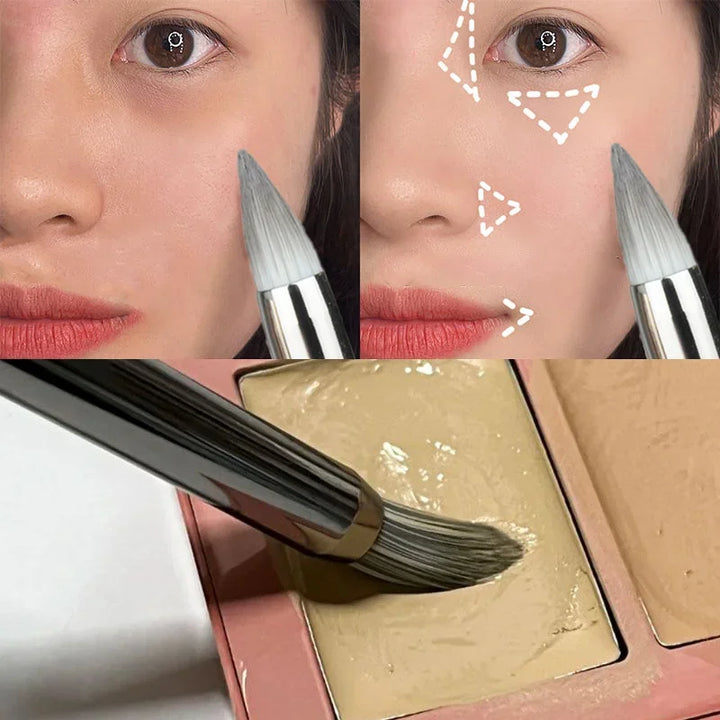 Rynx | Pencil Tip Concealer Brush Wrinkle Brightening Decree Pattern Eye Bag Concealer Mask Foundation Makeup Brush Beauty Tool