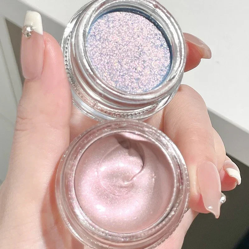 Rynx | Monochrome Glitter Liquid Eyeshadow Cream Texture Eye Face Highlighter Durable Eyeshadow Shine Diamond Eye Makeup Cosmetics