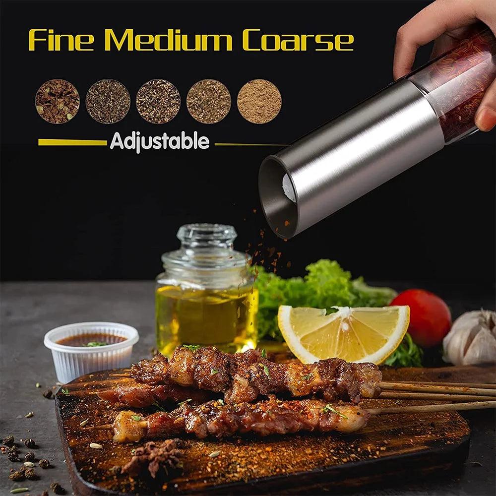 Lisslune | USB rechargeable gravity spice mill Duo - Modern salt and pepper mills