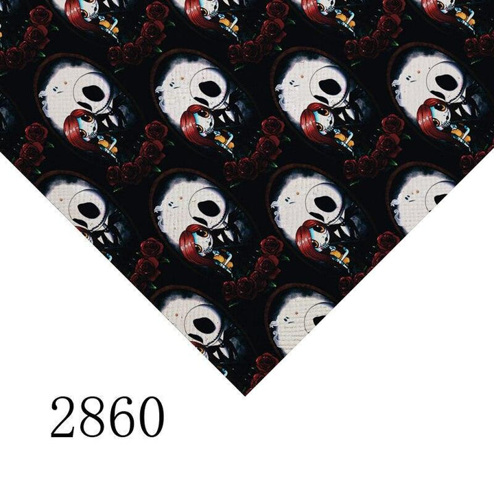 Lisslune | Cartoon-inspired Jack and Sally PVC Kunstleder sheet - A4 size