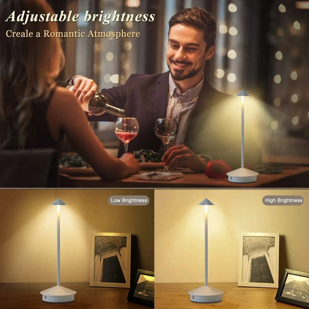 Lisslune | Rechargeable Table Lamp Creative Dining Room Touch Led Hotel Bar Coffee Pina Pro Table Lamp Decorative Desk Lamp
