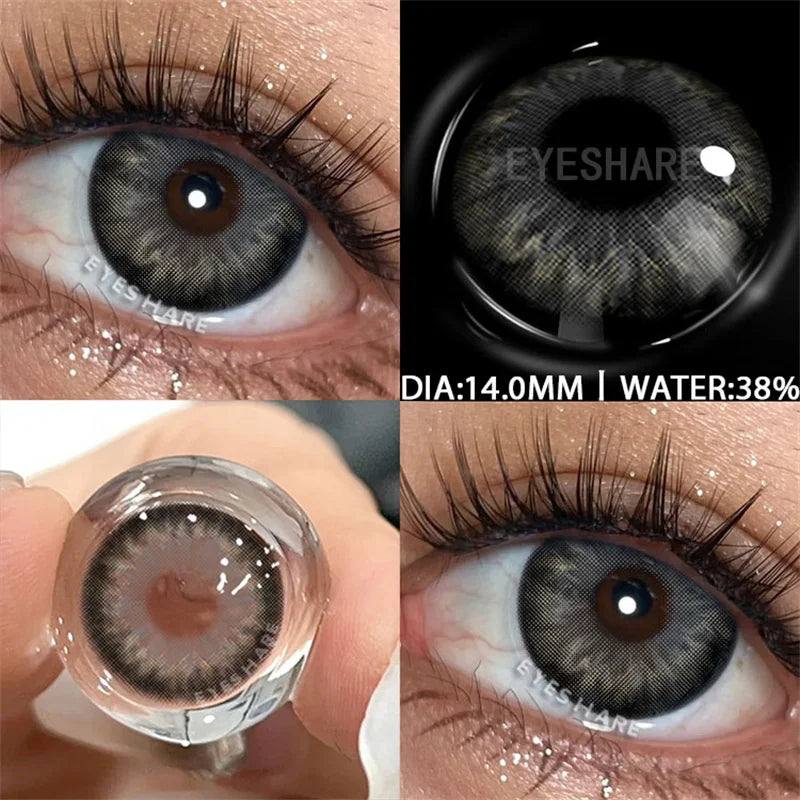 Rynx | 1 Pair of Colorful Contact Lenses for Eye Fashion High-Quality Lenses Blue Lenses Green Contact Lenses Annual Cosmetic Eye Contact Lenses