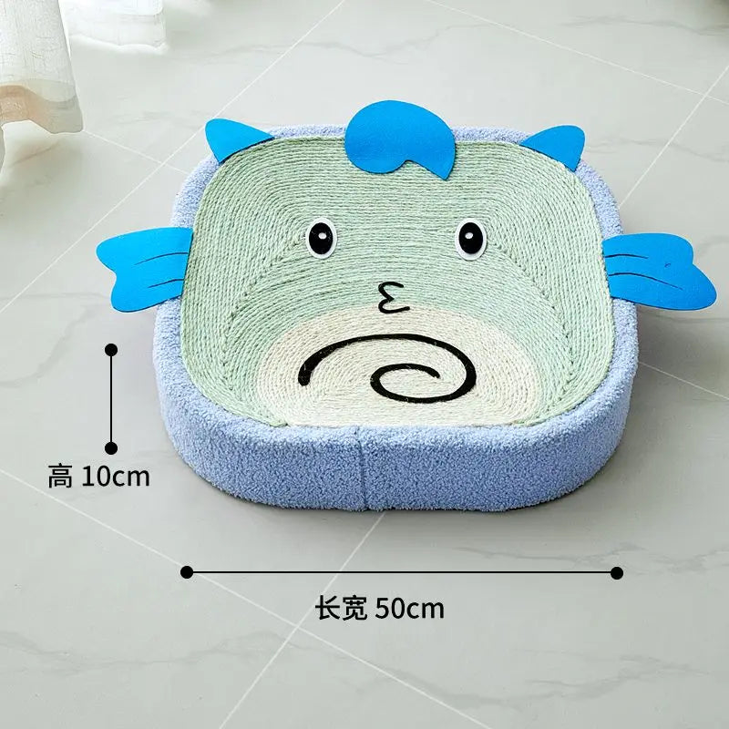 Rynx | 51 cm Sisal Hemp Scratching Board Scratch-resistant Cat Lounge for Claw Sharpening Cute Square Cat Nest Pet Accessories