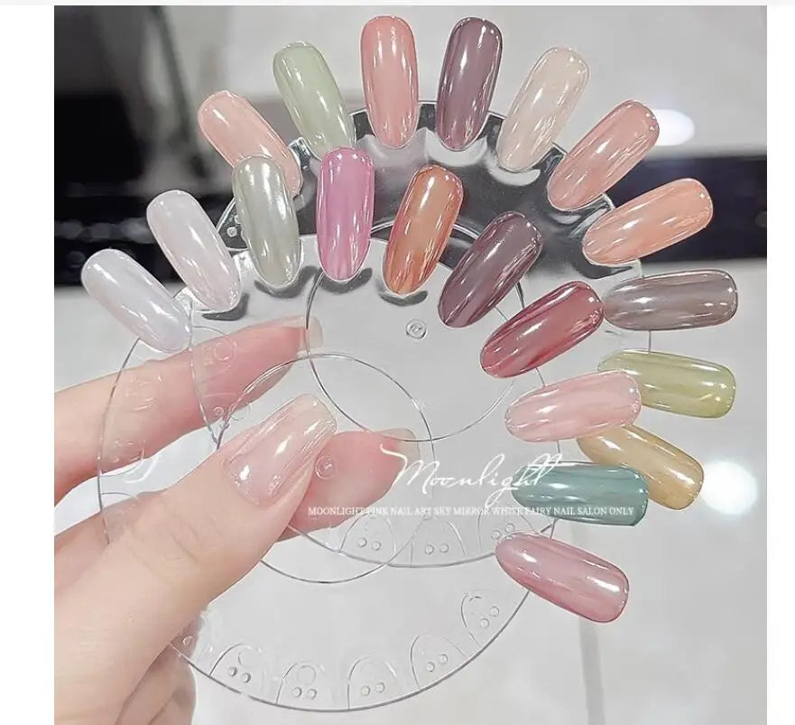 Rynx | 1jar Plating Aurora Chrome Nail Powder High Gloss Moonlight Mirror Fine Glitter Pigment Aurora Pearl Rub Dust Chrome Nails