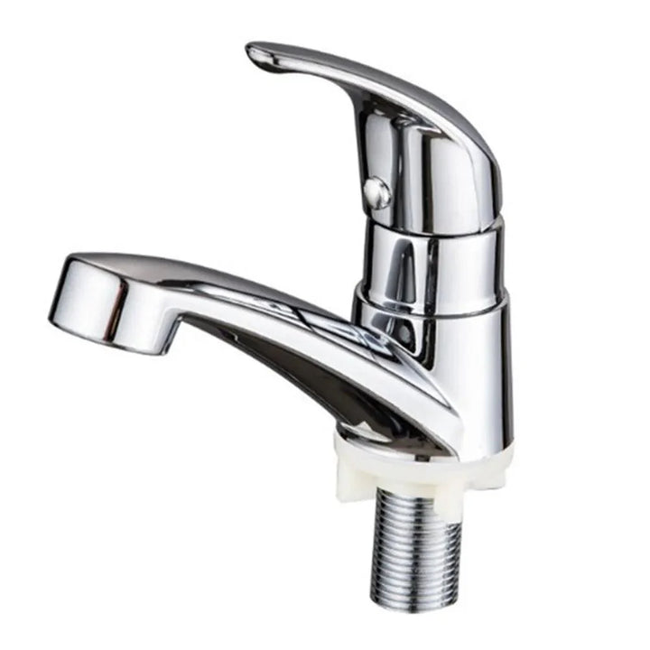 Lisslune | Smooth chrome single lever bathroom faucet with drip-free ceramic cartridge