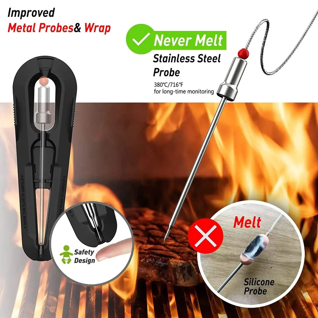Lisslune | TempMaster BBQ Thermometer – App-controlled & Multi-zone capable