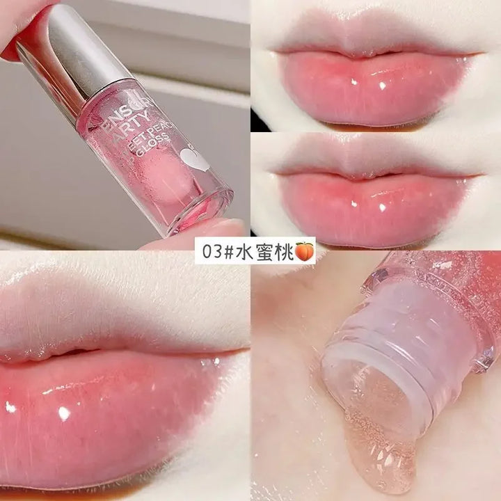 Rynx | Liquid Lipstick Mirror Jelly Tint Long-lasting Cherry Red Pink Lip Gloss 6 Colors Sexy Non-sticky Cup Lip Lacquer Korean Lip Oil Makeup