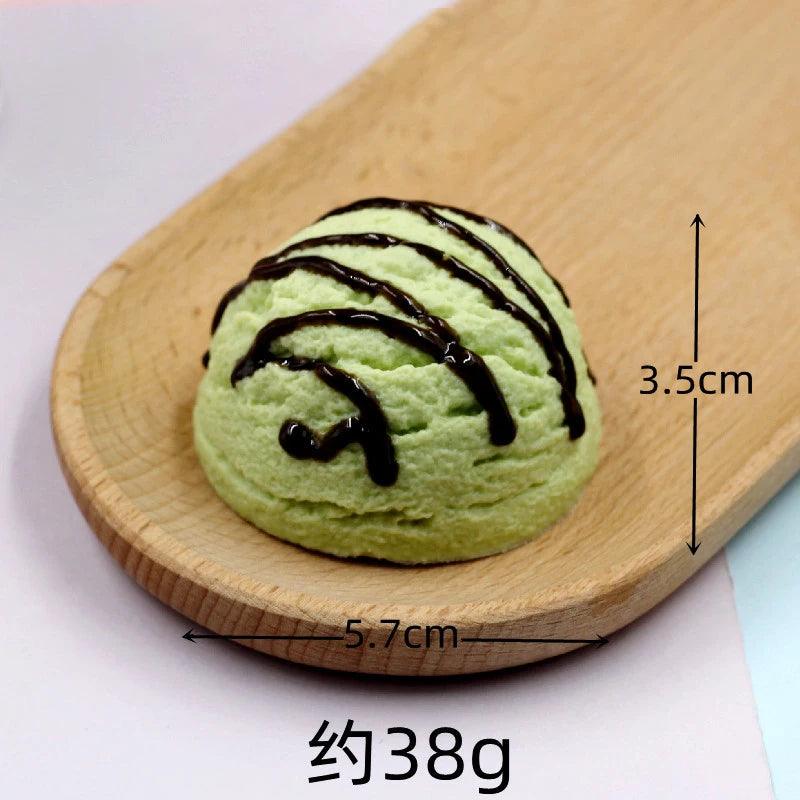 Lisslune | Life-like resin ice cream cone model - Realistic artificial dessert decoration for photography and home decor