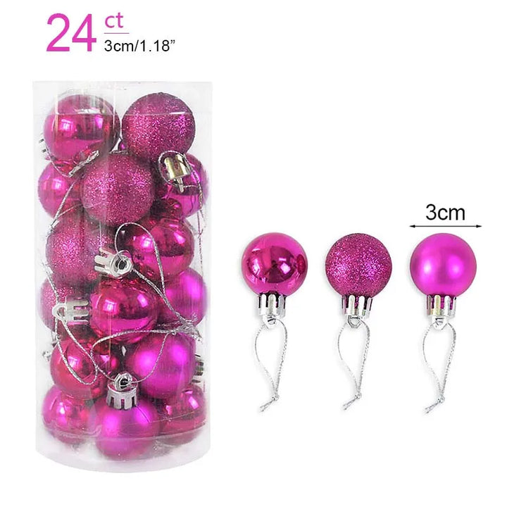 Rynx 1box Christmas balls Christmas tree decoration ball Xmas hanging tree ornament home party decor New Year gift Noel Navidad