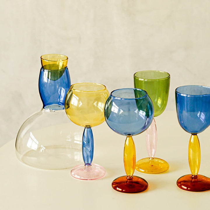 Lisslune | Borosilicate 3-Color Glassware - Wine Glass