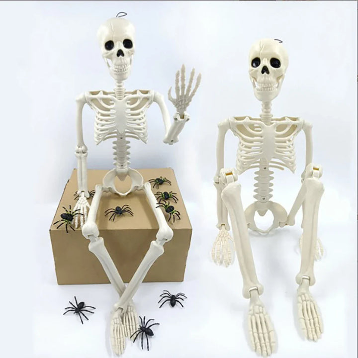 Rynx | 40cm Halloween Human Form Skeleton, Poseable Skeleton, Human Form Bones, Halloween Horror Decorations, Haunted House Horror Props