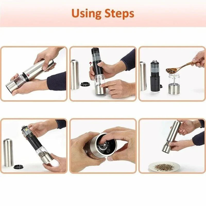 Lisslune | Cordless electric herb grinder with LED light and adjustable coarseness