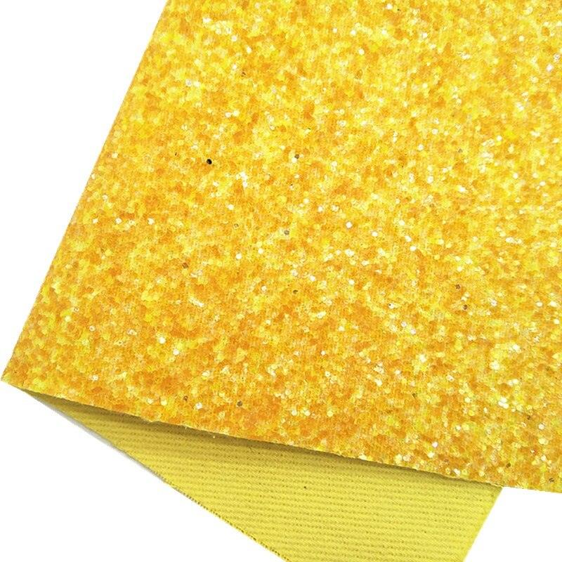 Lisslune | Sparkling Yellow Leopard Print Suede Craft Sheets - A Must-Have for Creative Projects
