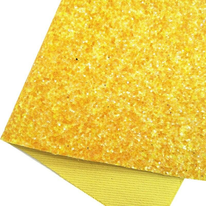 Lisslune | Sparkling Yellow Leopard Print Suede Craft Sheets - A Must-Have for Creative Projects