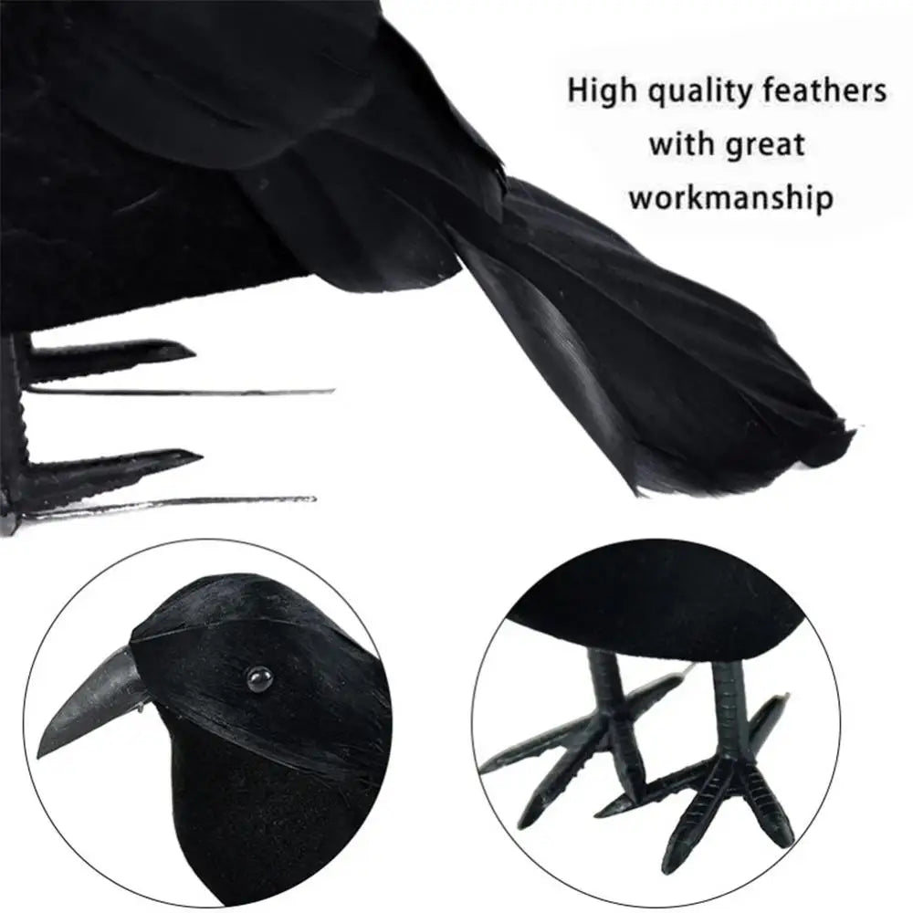 Rynx | Halloween Decoration Simulation Black Crow Raven Bird Repellent Pest Control Pigeon Repellent Garden Decoration Outdoor