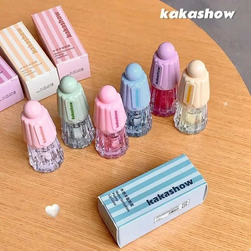 Rynx | Crystal Jelly Moisturizing Lip Oil Plumping Lipstick Makeup Jelly Plump Lips Glow Oil Tinted Lip Plumper Korean Makeup