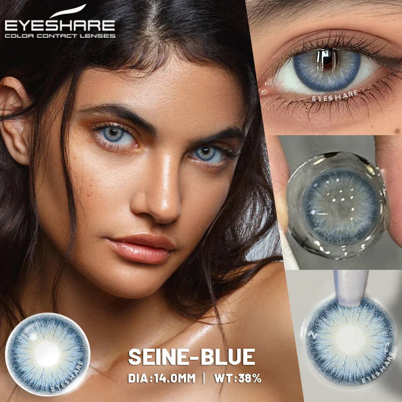 Rynx | 1 pair of naturally colored contact lenses for gray eyes eye lens fashion blue lenses cosmetic brown eye contacts annual