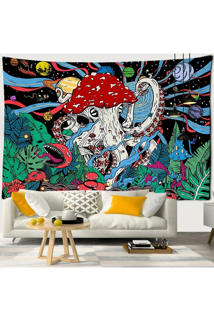 Lisslune | Mushroom Wonderland Wall Tapestry