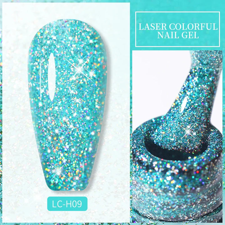 Rynx | 7ml Glitter Gel Nail Polish Semi Permanent Sequins Soak Off UV Gel Colorful DIY Nail Art Polishes