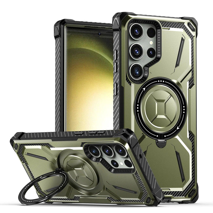 Lisslune | Samsung Galaxy S23 Ultra/S23+ Plus Rugged Military Grade Shockproof Case with Magnetic Stand and MagSafe Support