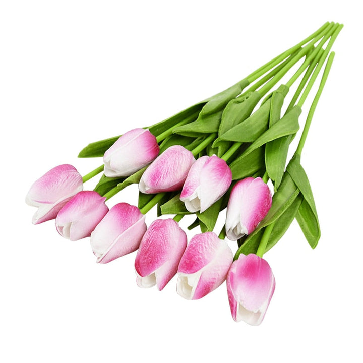 Lisslune | Artificial Flower Bouquet with Tulips, Decoration (10 Pieces)