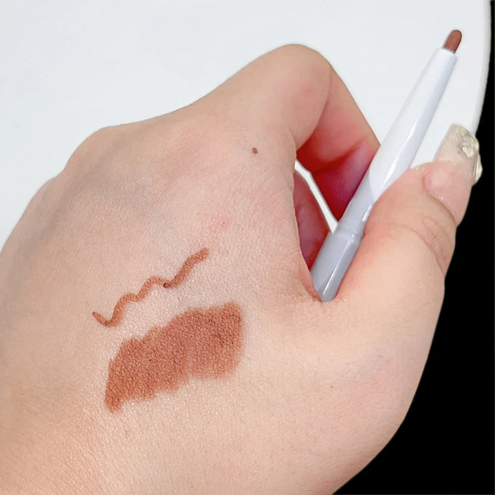 Rynx | Nude Brown Lip Liner Outline Contour Tint Lip Makeup Long-lasting Waterproof Matte Smooth Lipstick Pencil Lip Contour Cosmetic