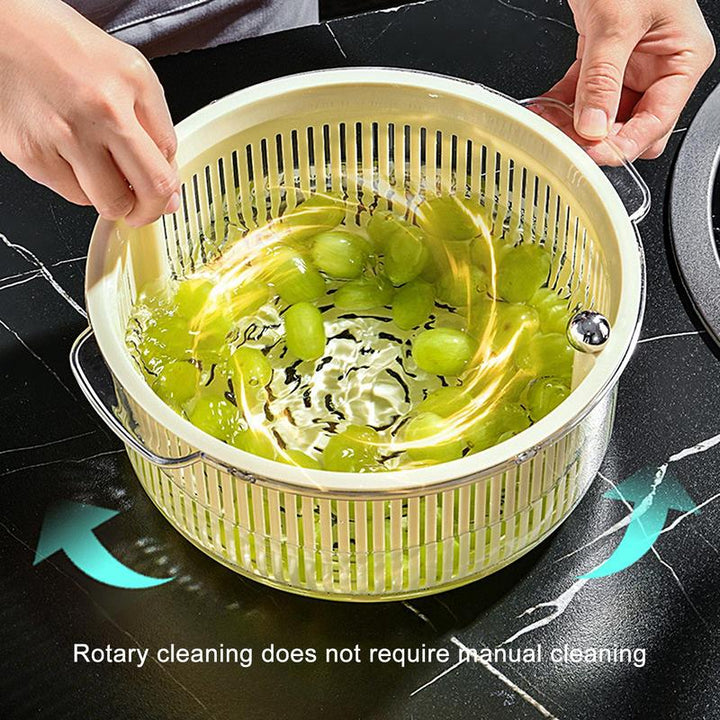 Lisslune | Manual Spin Vegetable Drainer Basket