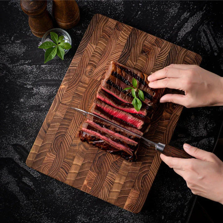 Lisslune | Cutting board made of wood – High-quality cutting board made of end grain wood for professional and amateur cooks