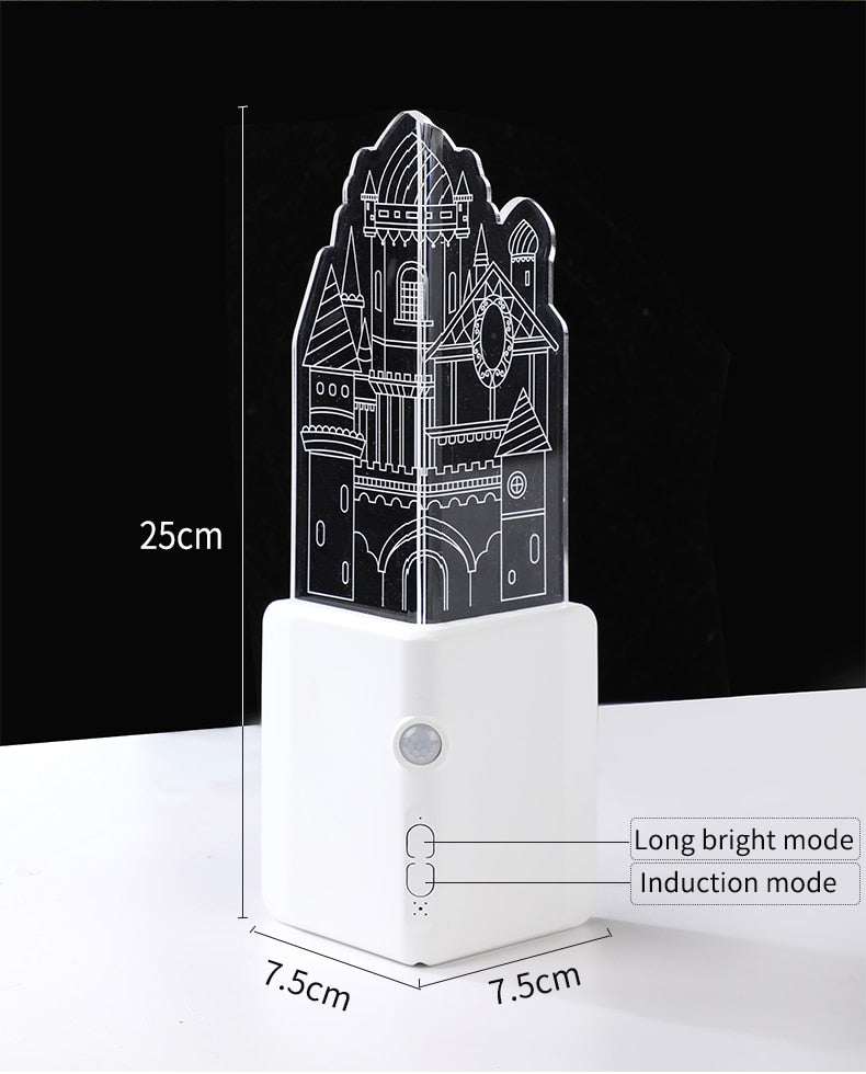 Lisslune | 3D LED Rechargeable Wall Night Lamp