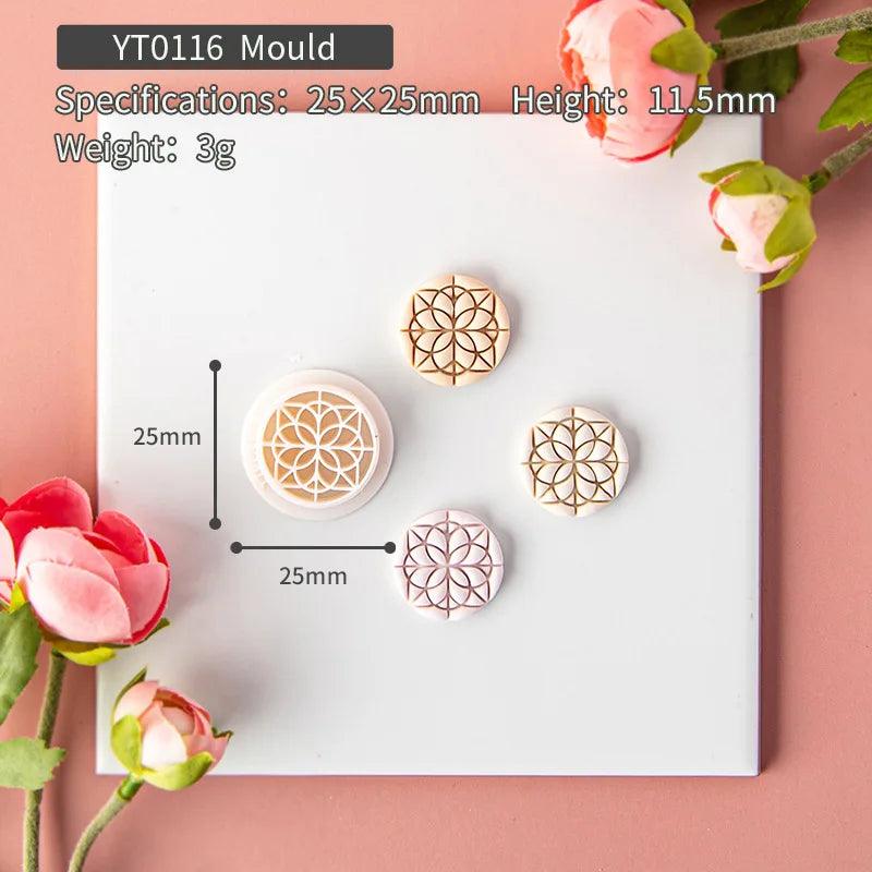 Lisslune | Flower and geometric polymer clay cutters for unique earrings and jewelry creations
