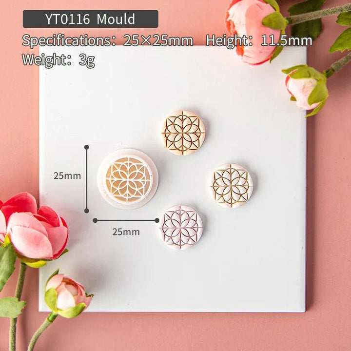 Lisslune | Flower and geometric polymer clay cutters for unique earrings and jewelry creations