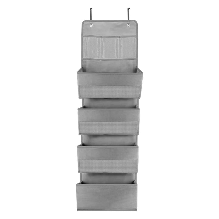 Lisslune | Gray 5-tier hanging shoe and accessory organizer