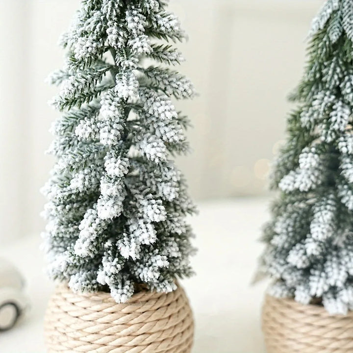 Rynx | Mini Christmas Tree Artificial Small Snow Pine Xmas Tree Decorations New Year Party Ornaments Gifts Home Table Decor