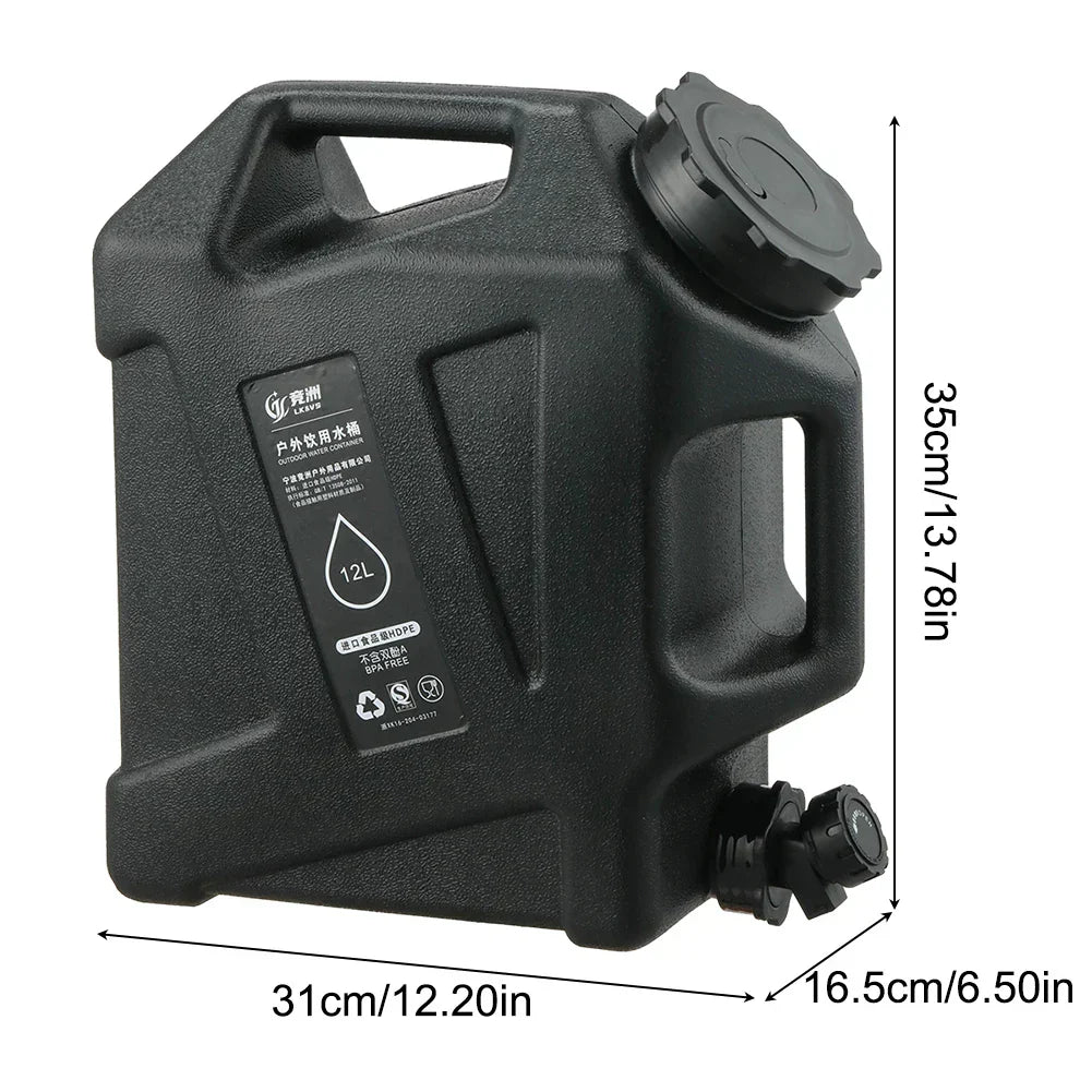 Lisslune | Portable 12L water container with tap – Sturdy canister for outdoor and camping