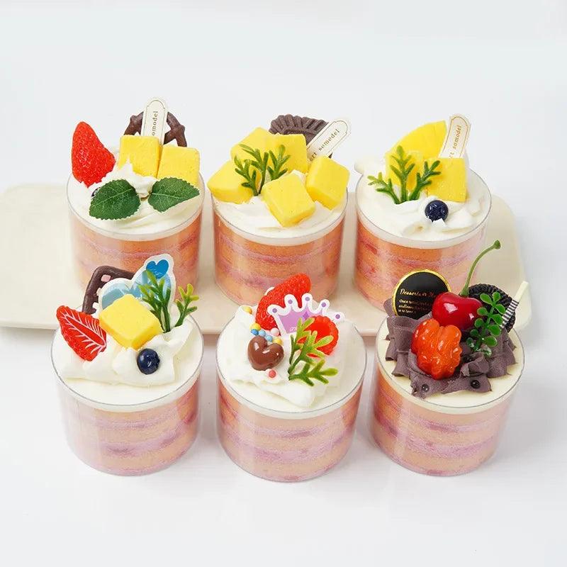 Lisslune | Charming Realistic Artificial Cupcake Decoration - 8.5 cm PVC Dessert Display