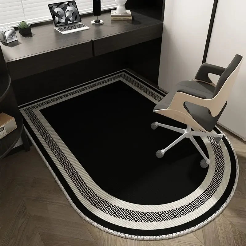 Lisslune | Winnie Geometric Office Chair Mat – Soft Washable Non-Slip Design