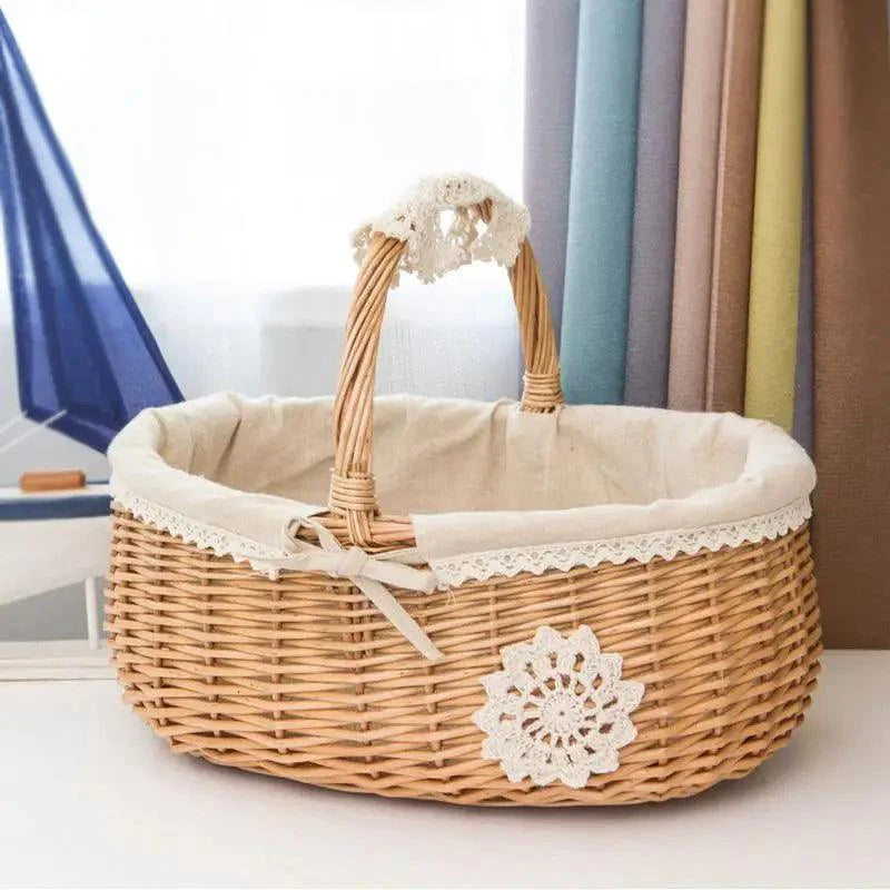 Lisslune | Eco-Chic Handmade Rattan Storage Basket with Washable Liner