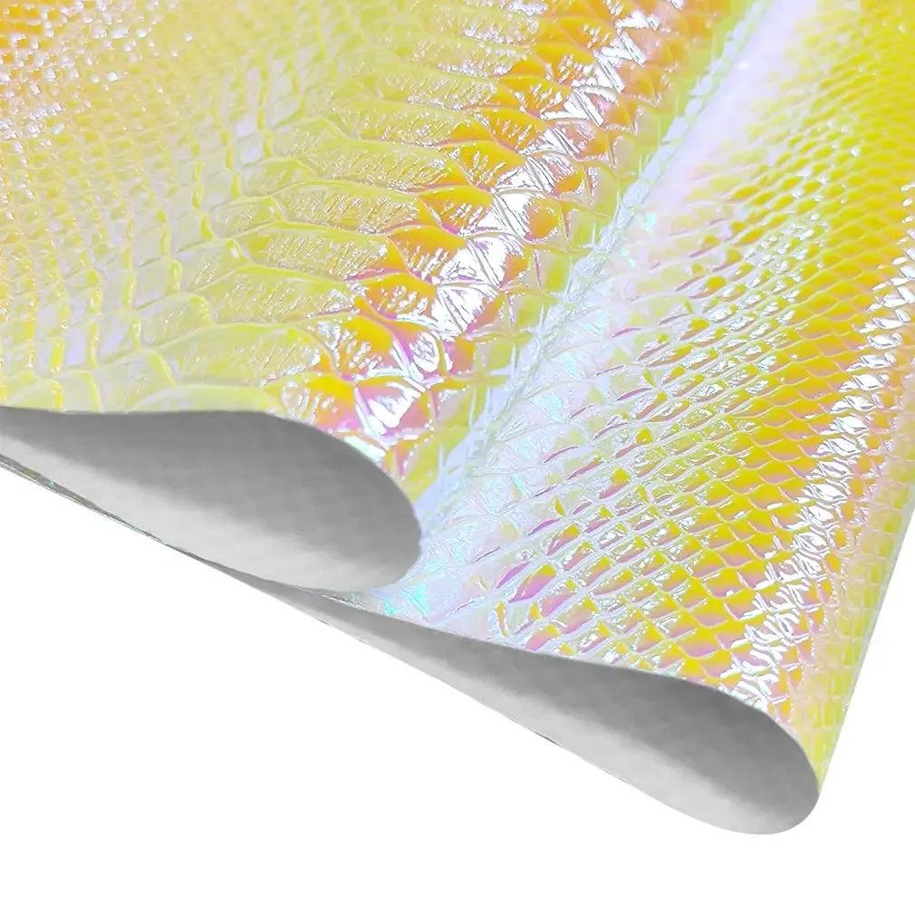 Lisslune | Captivating iridescent snake leather synthetic leather roll - The ultimate crafting essential