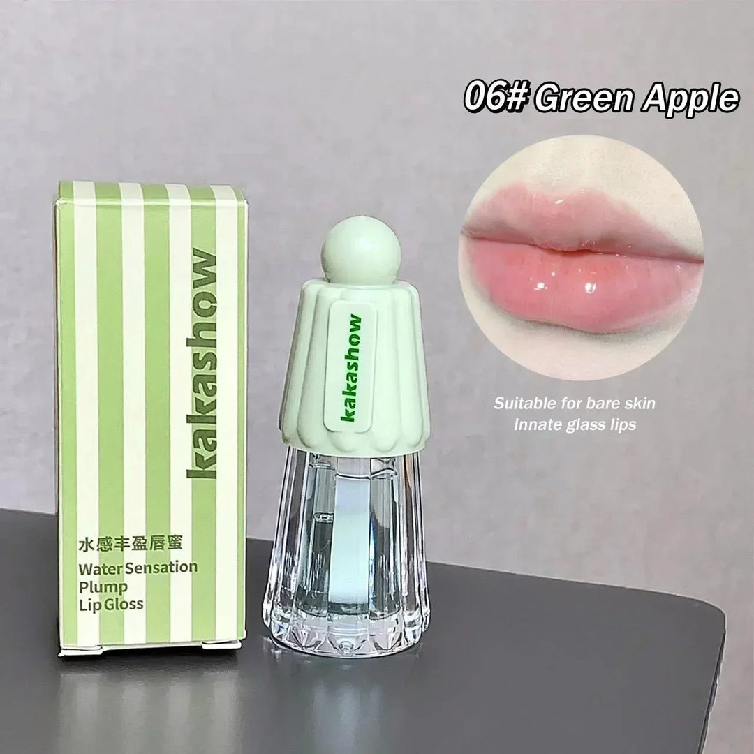 Rynx | Crystal Jelly Moisturizing Lip Oil Plumping Lipstick Makeup Jelly Plump Lips Glow Oil Tinted Lip Plumper Korean Makeup