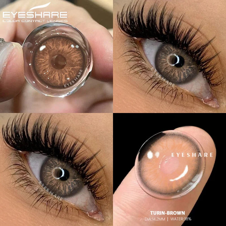 Rynx | 2pcs naturally colored contact lenses for gray pupils lens blue eye contact lenses yearly beauty makeup green eye contact lenses