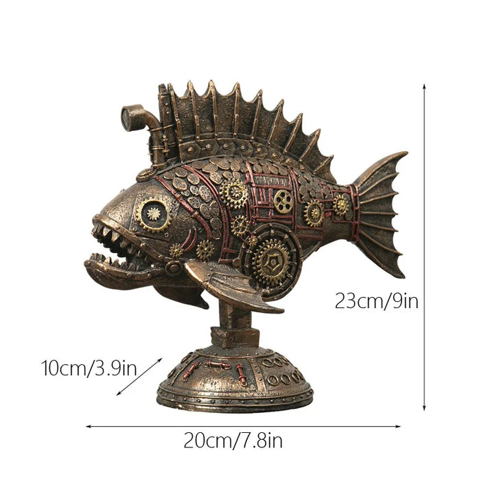 Lisslune | Steampunk Mechanical Blackfish Figurine