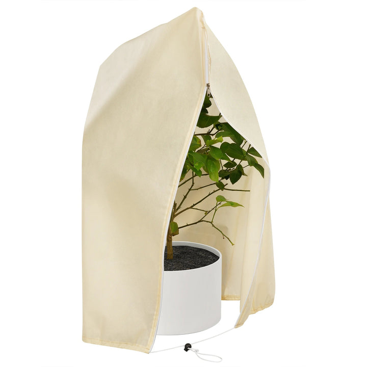 Lisslune | Winter protection cover for plants - Frost protection with zipper and drawstring, breathable for palms and potted plants in the garden