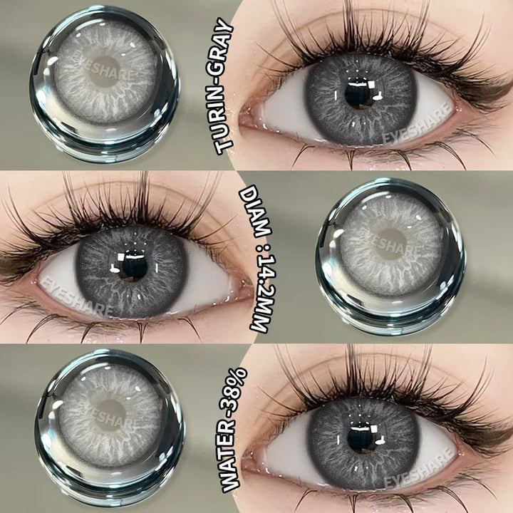 Rynx | New Lenses 1 Pair Colored Lenses for Eyes Green Contact Lenses Fashion Blue Eye Lenses Annual Gray Contact Lenses